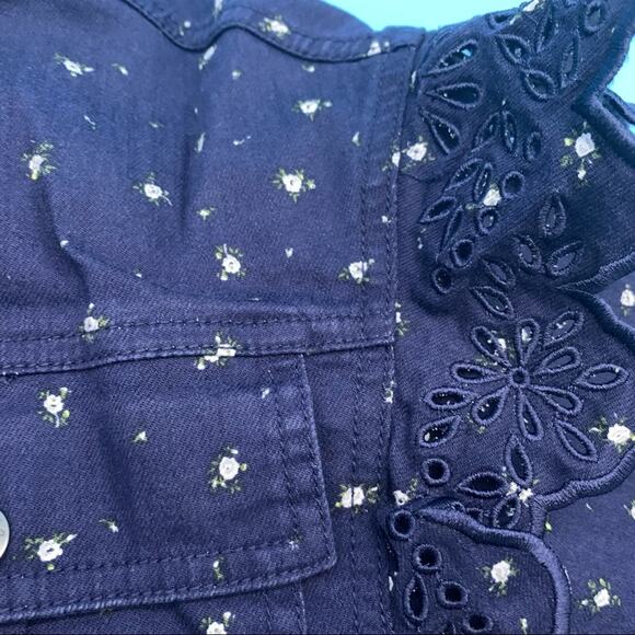 SOMETHING NAVY Floral Celeste Ruffle Jacket-M - Picture 4 of 9